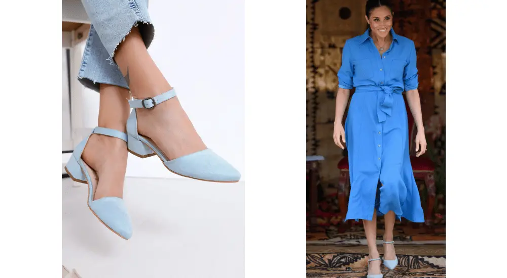 what shoes to wear with royal blue dress