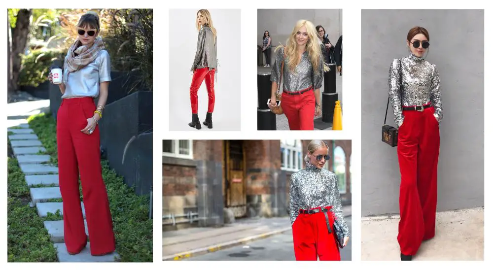 how to style red pants