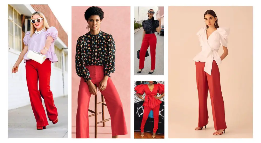 how to wear red pants in winter