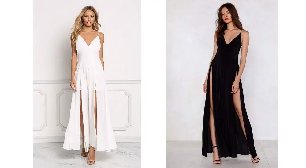 casual long dresses with slits up the side
