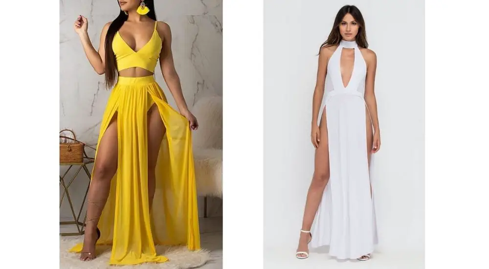 maxi dress with slits on both sides 