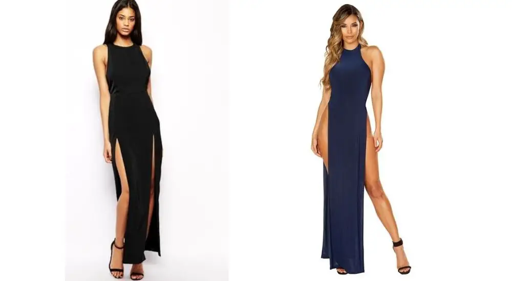 strapless evening dresses with slits