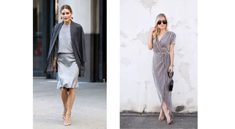 what color shoes to wear with grey dress