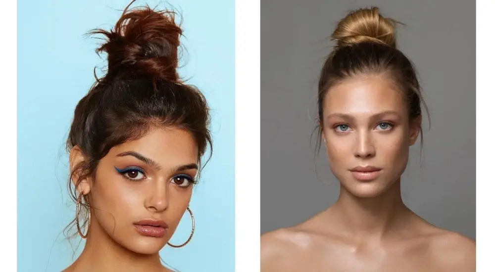 hairstyles for high neckline dresses 
