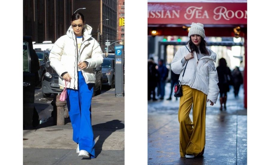 how to style white puffer jacket