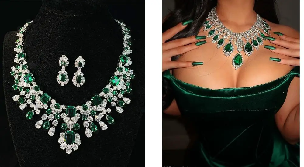 green dress accessories 