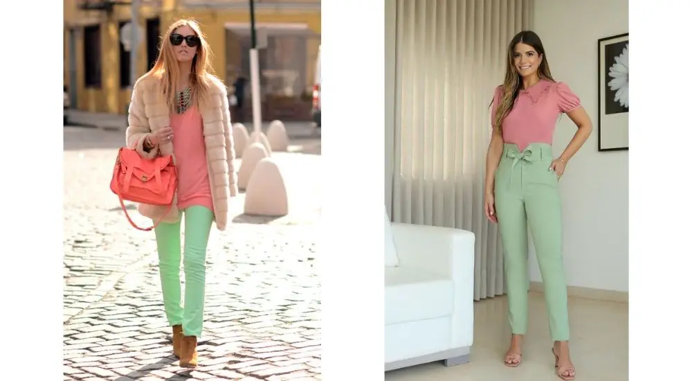 mint green and white outfits