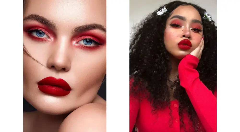 eye makeup looks for red dress