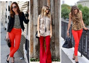 what to wear with red pants in winter