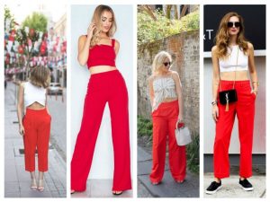 what jackets to wear with red pants