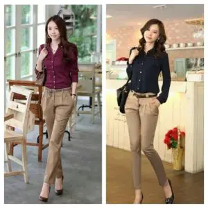 what tops to wear witth brown pants