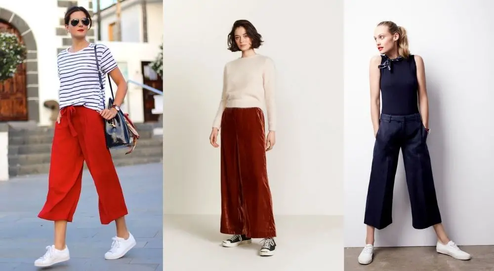 what shoes to wear with wide-leg trousers