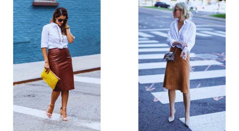 What to wear with a brown skirt
