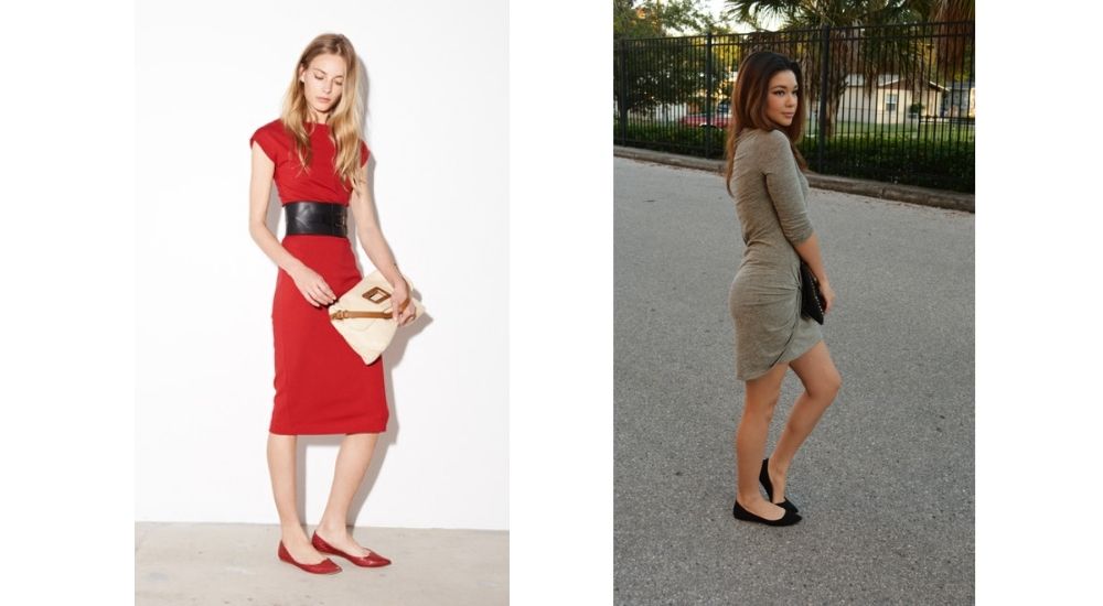 What shoes to wear with bodycon dress in winter