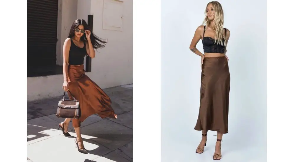  brown skirt outfits summer