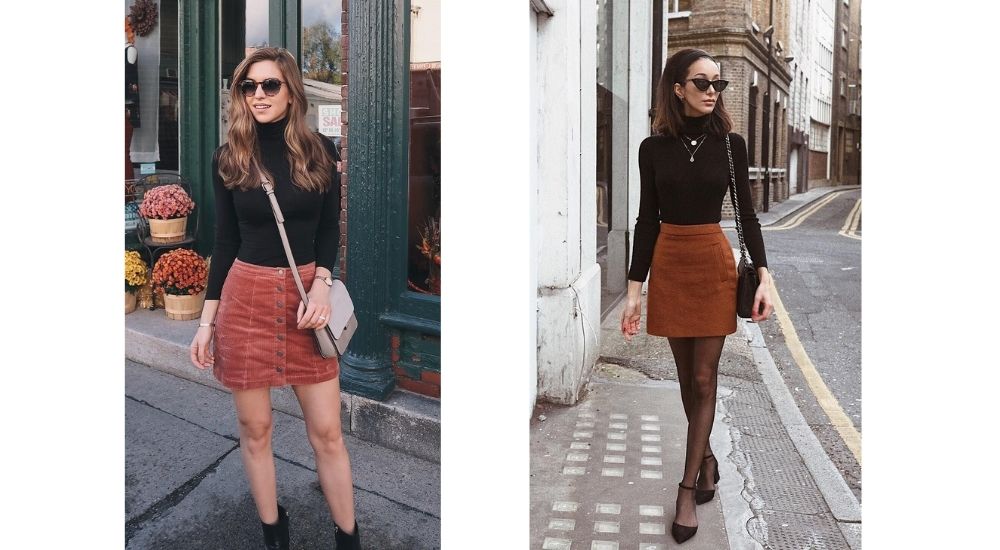 brown skirt outfits