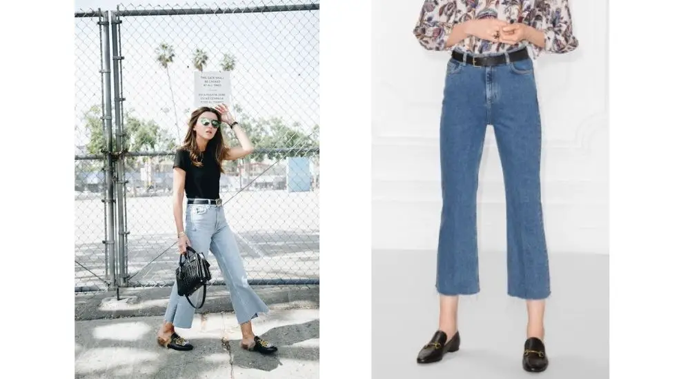 What flat shoes to wear with flare jeans