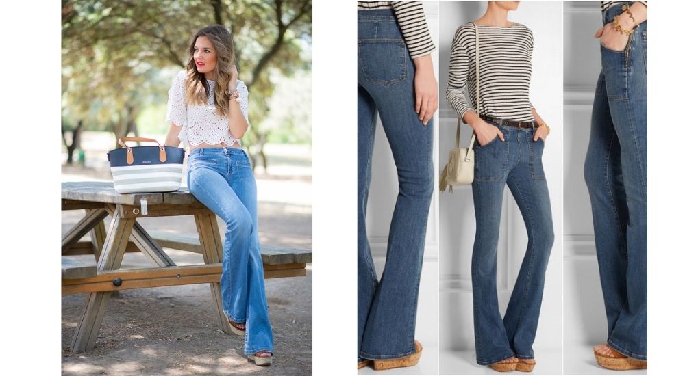 what shoes to wear with flare jeans