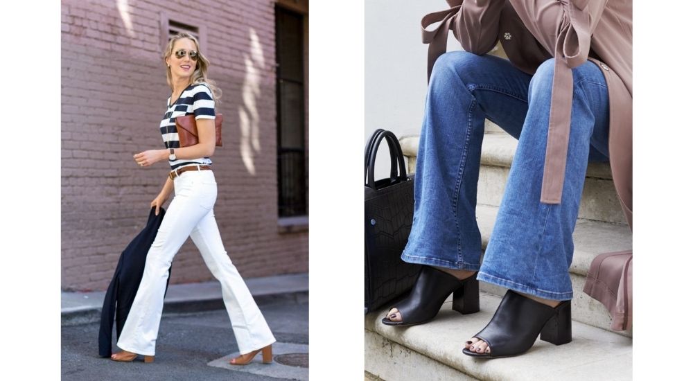 what shoes to wear with cropped flare jeans