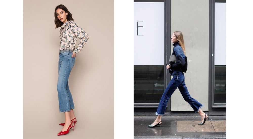 what flat shoes to wear with flare jeans