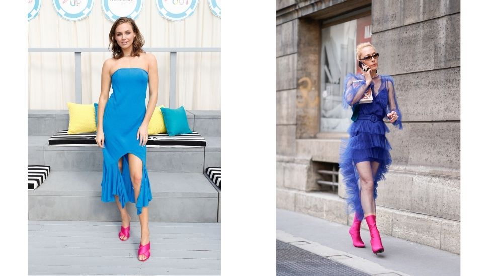 what color shoes for a royal blue dress