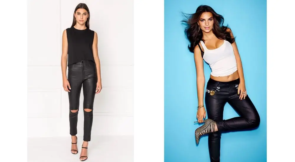 How do you wear leather leggings for a night out?