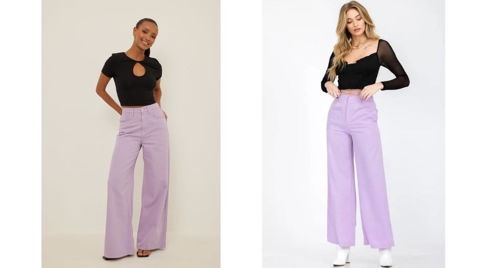 purple and black outfit ideas