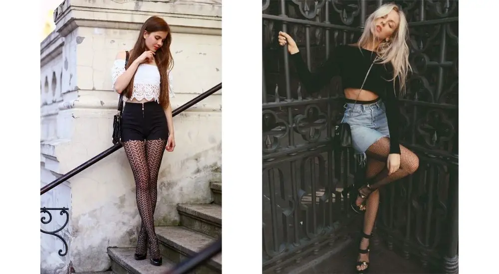 shorts and fishnet outfit ideas